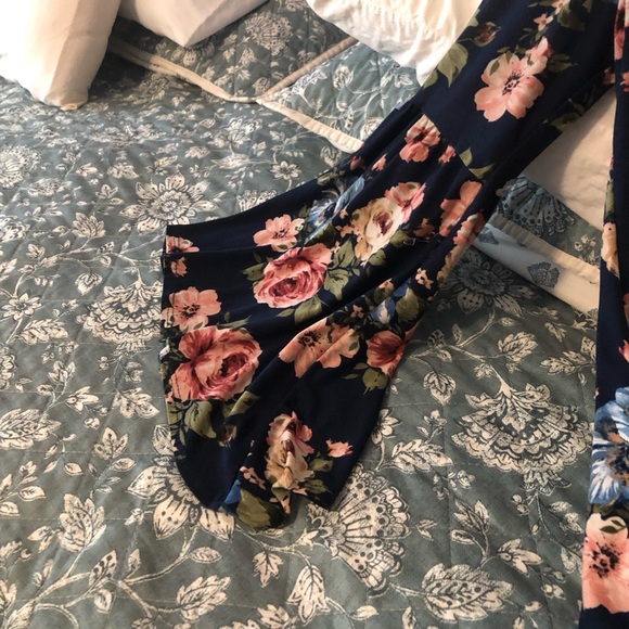 Floral V-Neck Women's Top - Picture 7 of 7